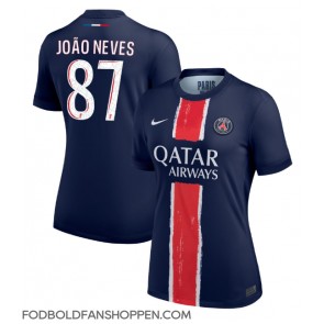 Paris Saint-Germain Joao Neves #87 Hjemmebanetrøje Dame 2024-25 Kortærmet